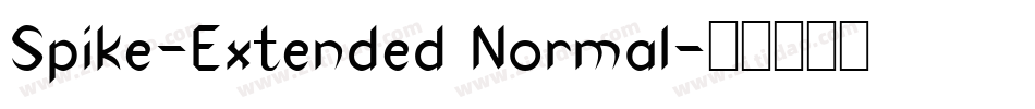 Spike-Extended Normal字体转换